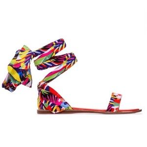 Strap up multicolored sandal